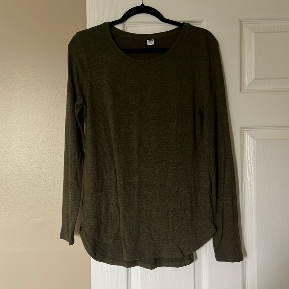Small olive green long sleeve